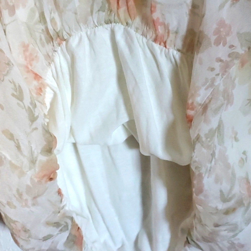Tendenze Pure Silk Watercolor Floral Top - Picture 4 of 6